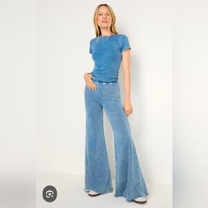 Good American Light Blue Flare Jeans